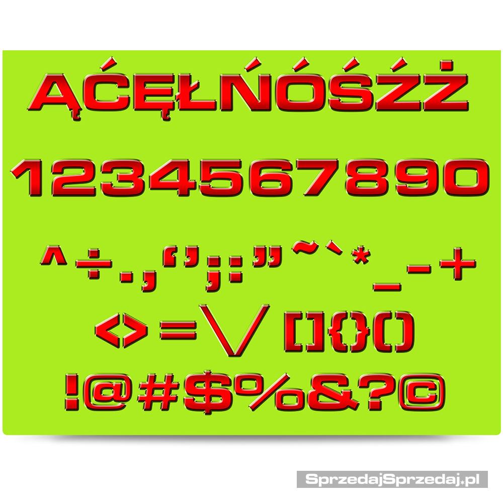 Alfabet Litery 3D do Tworzenia Słów Slogan Hasło Rekl. TIFF 300dpi P-FZ-RED